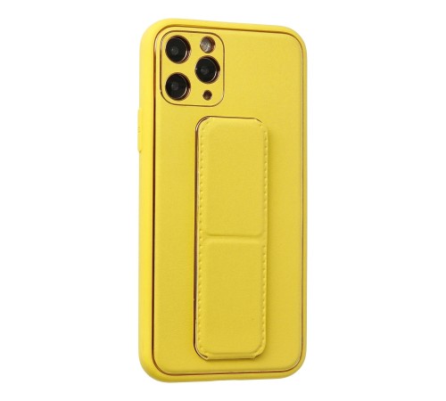 iPhone 11 Pro Kılıf Coco Deri Standlı Kapak - Sarı iPhone 11 Pro Kılıf Coco Deri Standlı Kapak - Sarı