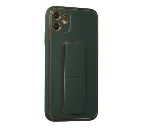 iPhone 12 Kılıf Coco Deri Standlı Kapak - Yeşil iPhone 12 Kılıf Coco Deri Standlı Kapak - Yeşil