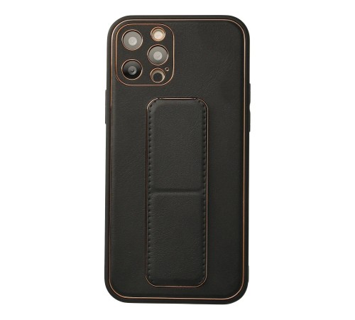 iPhone 12 Pro Kılıf Coco Deri Standlı Kapak - Siyah iPhone 12 Pro Kılıf Coco Deri Standlı Kapak - Siyah