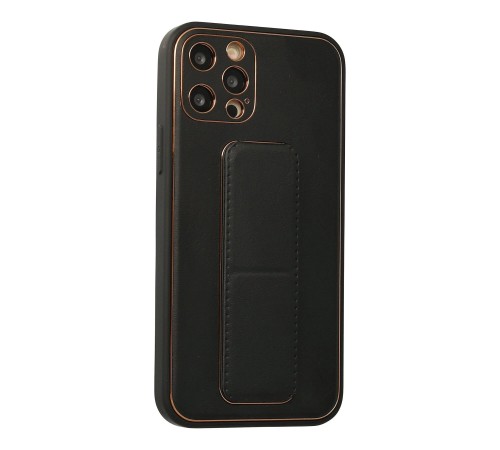 iPhone 12 Pro Kılıf Coco Deri Standlı Kapak - Siyah iPhone 12 Pro Kılıf Coco Deri Standlı Kapak - Siyah