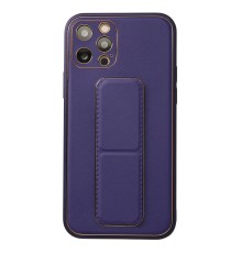 iPhone 12 Pro Kılıf Coco Deri Standlı Kapak - Mor