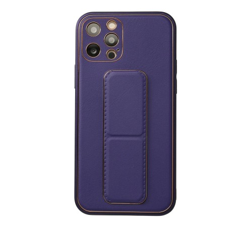 iPhone 12 Pro Kılıf Coco Deri Standlı Kapak - Mor iPhone 12 Pro Kılıf Coco Deri Standlı Kapak - Mor