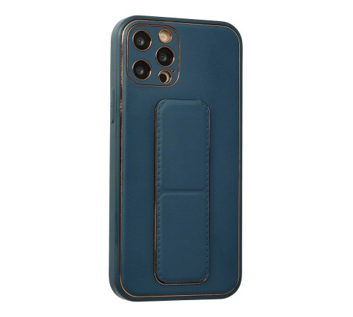 iPhone 12 Pro Kılıf Coco Deri Standlı Kapak - Mavi iPhone 12 Pro Kılıf Coco Deri Standlı Kapak - Mavi