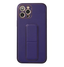 iPhone 12 Pro Max Kılıf Coco Deri Standlı Kapak - Mor