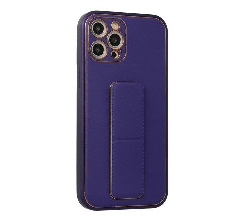 iPhone 12 Pro Max Kılıf Coco Deri Standlı Kapak - Mor iPhone 12 Pro Max Kılıf Coco Deri Standlı Kapak - Mor
