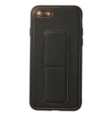 iPhone 7 Kılıf Coco Deri Standlı Kapak - Siyah