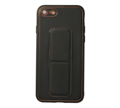 iPhone 7 Kılıf Coco Deri Standlı Kapak - Siyah iPhone 7 Kılıf Coco Deri Standlı Kapak - Siyah
