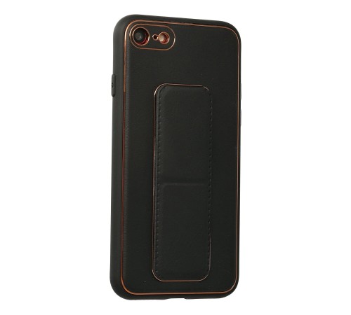 iPhone 7 Kılıf Coco Deri Standlı Kapak - Siyah iPhone 7 Kılıf Coco Deri Standlı Kapak - Siyah