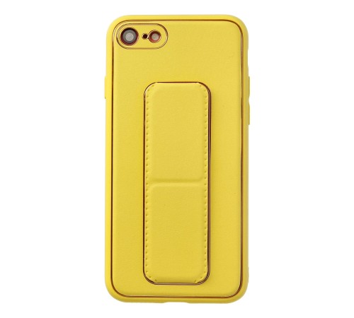 iPhone 7 Kılıf Coco Deri Standlı Kapak - Sarı iPhone 7 Kılıf Coco Deri Standlı Kapak - Sarı