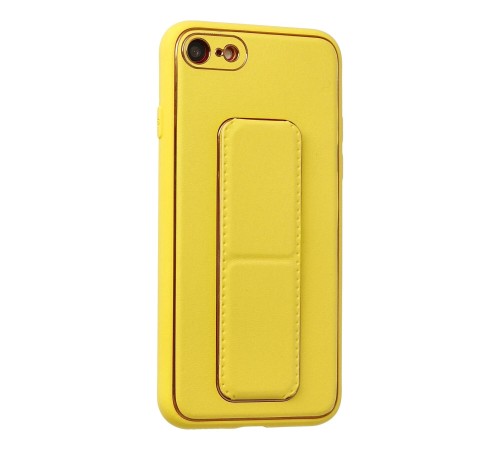 iPhone 7 Kılıf Coco Deri Standlı Kapak - Sarı iPhone 7 Kılıf Coco Deri Standlı Kapak - Sarı