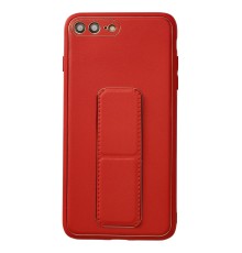 iPhone 7 Plus Kılıf Coco Deri Standlı Kapak - Kırmızı