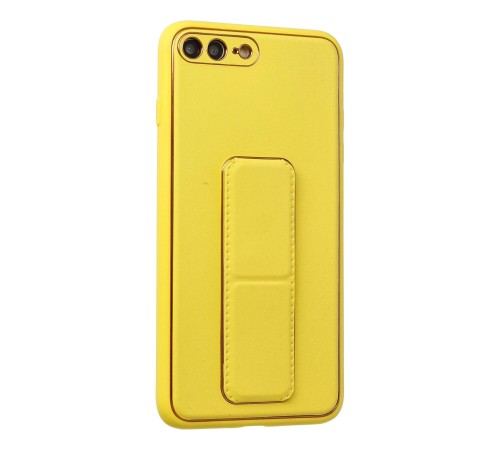 iPhone 7 Plus Kılıf Coco Deri Standlı Kapak - Sarı iPhone 7 Plus Kılıf Coco Deri Standlı Kapak - Sarı