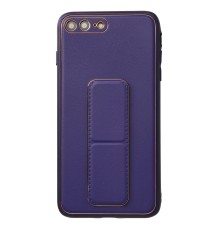 iPhone 7 Plus Kılıf Coco Deri Standlı Kapak - Mor