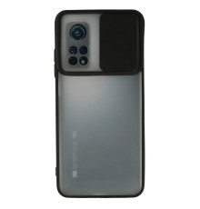 Xiaomi Mi 10T Kılıf Palm Buzlu Kamera Sürgülü Silikon - Siyah