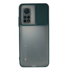 Xiaomi Mi 10T Kılıf Palm Buzlu Kamera Sürgülü Silikon - Yeşil