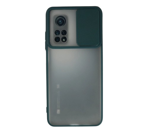 Xiaomi Mi 10T Kılıf Palm Buzlu Kamera Sürgülü Silikon - Yeşil Xiaomi Mi 10T Kılıf Palm Buzlu Kamera Sürgülü Silikon - Yeşil