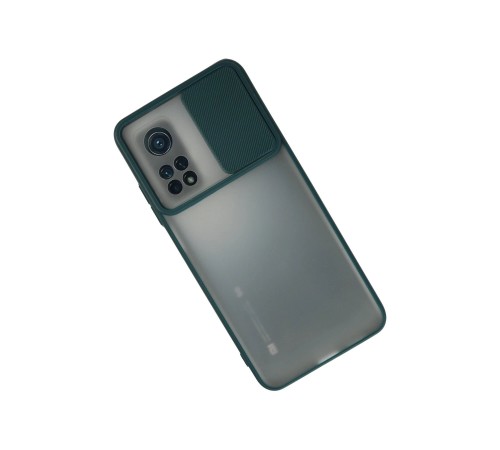 Xiaomi Mi 10T Kılıf Palm Buzlu Kamera Sürgülü Silikon - Yeşil Xiaomi Mi 10T Kılıf Palm Buzlu Kamera Sürgülü Silikon - Yeşil