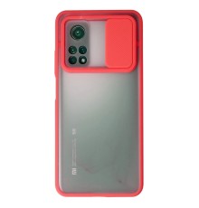 Xiaomi Mi 10T Kılıf Palm Buzlu Kamera Sürgülü Silikon - Kırmızı