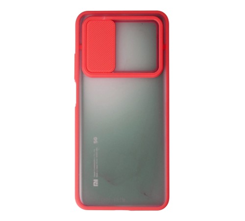 Xiaomi Mi 10T Kılıf Palm Buzlu Kamera Sürgülü Silikon - Kırmızı Xiaomi Mi 10T Kılıf Palm Buzlu Kamera Sürgülü Silikon - Kırmızı
