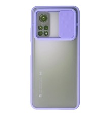 Xiaomi Mi 10T Kılıf Palm Buzlu Kamera Sürgülü Silikon - Lila