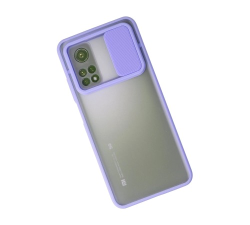 Xiaomi Mi 10T Kılıf Palm Buzlu Kamera Sürgülü Silikon - Lila Xiaomi Mi 10T Kılıf Palm Buzlu Kamera Sürgülü Silikon - Lila