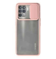 Oppo Reno 5 Lite Kılıf Palm Buzlu Kamera Sürgülü Silikon - Pembe
