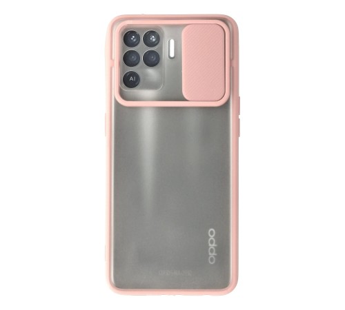 Oppo Reno 5 Lite Kılıf Palm Buzlu Kamera Sürgülü Silikon - Pembe Oppo Reno 5 Lite Kılıf Palm Buzlu Kamera Sürgülü Silikon - Pembe