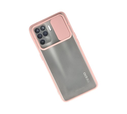 Oppo Reno 5 Lite Kılıf Palm Buzlu Kamera Sürgülü Silikon - Pembe Oppo Reno 5 Lite Kılıf Palm Buzlu Kamera Sürgülü Silikon - Pembe