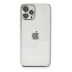 iPhone 12 Pro Kılıf Razer Lensli Silikon - Gümüş
