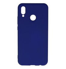 Huawei P20 Lite Kılıf Nano içi Kadife Silikon - Koyu Mavi