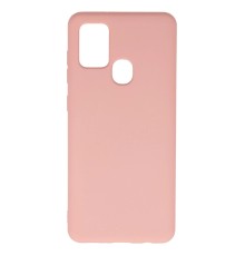 Samsung Galaxy A21S Kılıf Nano içi Kadife Silikon - Pudra