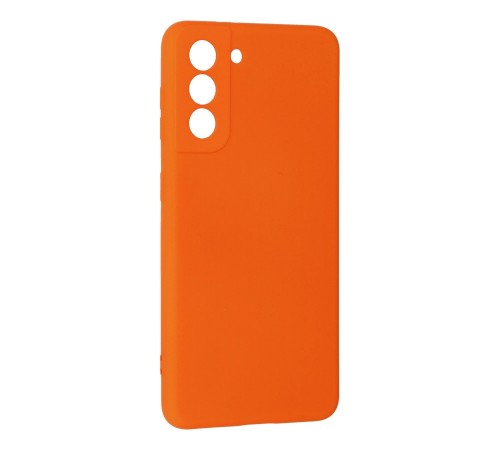 Samsung Galaxy S21 Kılıf Nano içi Kadife Silikon - Turuncu Samsung Galaxy S21 Kılıf Nano içi Kadife Silikon - Turuncu