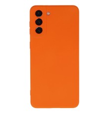 Samsung Galaxy S21 Plus Kılıf Nano içi Kadife Silikon - Turuncu