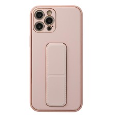 iPhone 12 Pro Kılıf Coco Deri Standlı Kapak - Pembe