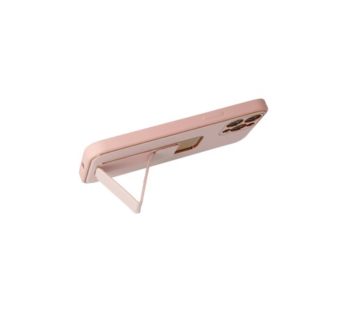 iPhone 12 Pro Kılıf Coco Deri Standlı Kapak - Pembe