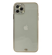 iPhone 11 Pro Kılıf Liva Taşlı Silikon - Beyaz