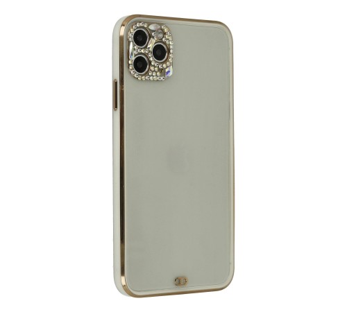 iPhone 11 Pro Kılıf Liva Taşlı Silikon - Beyaz iPhone 11 Pro Kılıf Liva Taşlı Silikon - Beyaz