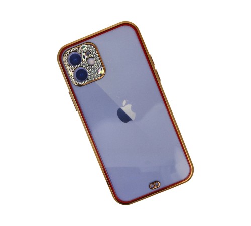 iPhone 12 Kılıf Liva Taşlı Silikon - Kırmızı iPhone 12 Kılıf Liva Taşlı Silikon - Kırmızı