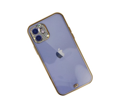 iPhone 12 Kılıf Liva Taşlı Silikon - Mor iPhone 12 Kılıf Liva Taşlı Silikon - Mor