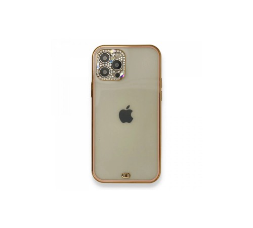iPhone 12 Pro Kılıf Liva Taşlı Silikon - Pembe iPhone 12 Pro Kılıf Liva Taşlı Silikon - Pembe