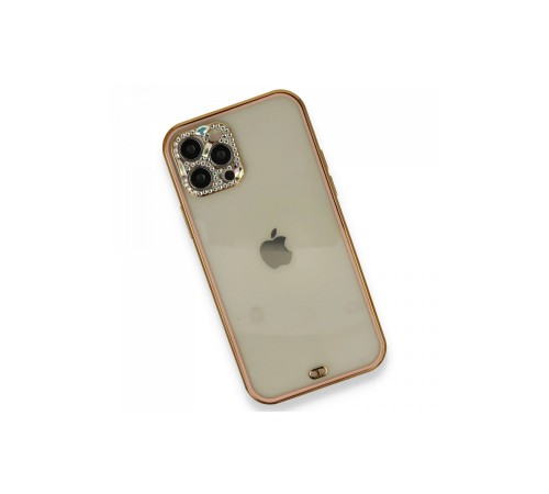 iPhone 12 Pro Kılıf Liva Taşlı Silikon - Pembe iPhone 12 Pro Kılıf Liva Taşlı Silikon - Pembe