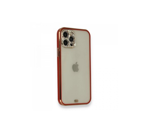 iPhone 12 Pro Kılıf Liva Taşlı Silikon - Kırmızı iPhone 12 Pro Kılıf Liva Taşlı Silikon - Kırmızı