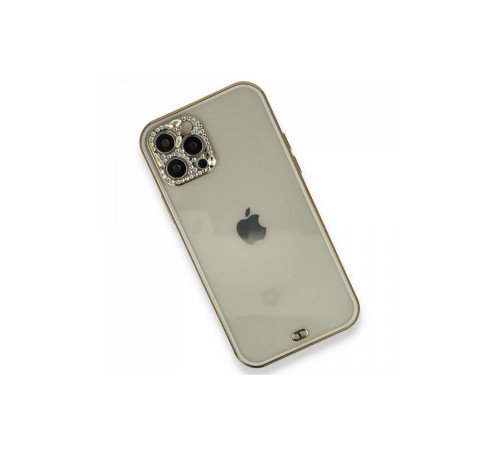 iPhone 12 Pro Kılıf Liva Taşlı Silikon - Beyaz iPhone 12 Pro Kılıf Liva Taşlı Silikon - Beyaz