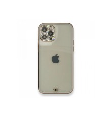 iPhone 12 Pro Kılıf Liva Taşlı Silikon - Mor