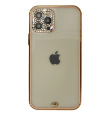 iPhone 12 Pro Max Kılıf Liva Taşlı Silikon - Pembe
