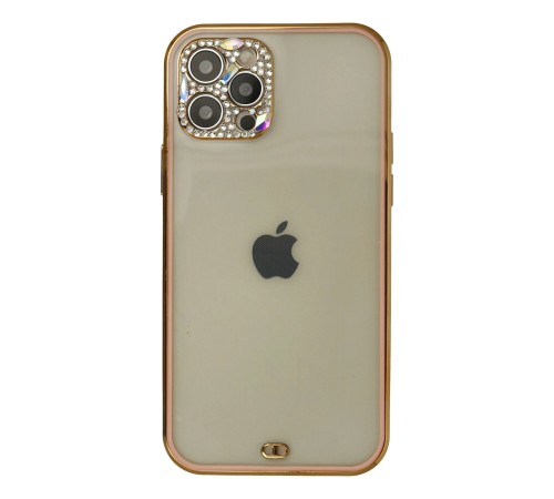 iPhone 12 Pro Max Kılıf Liva Taşlı Silikon - Pembe iPhone 12 Pro Max Kılıf Liva Taşlı Silikon - Pembe