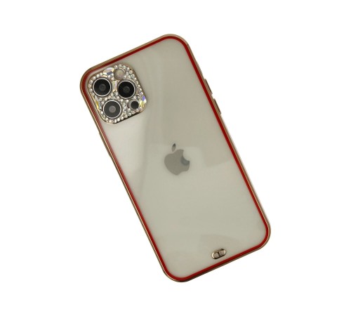 iPhone 12 Pro Max Kılıf Liva Taşlı Silikon - Kırmızı iPhone 12 Pro Max Kılıf Liva Taşlı Silikon - Kırmızı