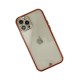 iPhone 12 Pro Max Kılıf Liva Taşlı Silikon - Kırmızı