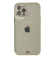 iPhone 12 Pro Max Kılıf Liva Taşlı Silikon - Beyaz