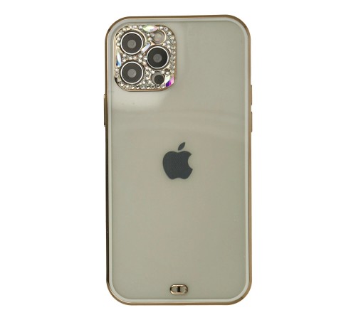 iPhone 12 Pro Max Kılıf Liva Taşlı Silikon - Beyaz iPhone 12 Pro Max Kılıf Liva Taşlı Silikon - Beyaz